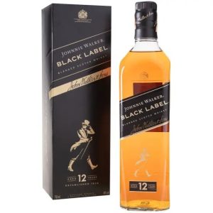 BEBIDA WHISKY JOHNNIE WALKER BLACK LABEL COM CARTUCHO DE 750ML