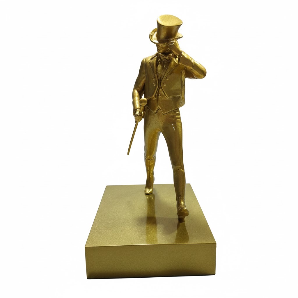 TROFÉU STRADING MAN - DOURADO TAMANHO 30CM X 15CM